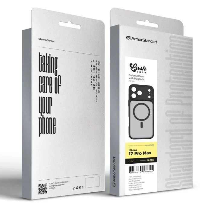 Чохол для мобільного телефону Armorstandart Lush MagCase Apple iPhone 17 Pro Max Black (ARM87497) (UA) ; Колір: чорний;