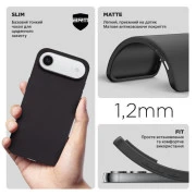 Чохол для мобільного телефону Armorstandart Matte Slim Fit Apple iPhone 17 Air Black (ARM86743) (UA)