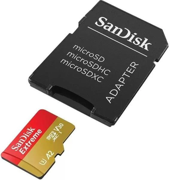 SanDisk 128 GB microSDXC UHS-I U3 V30 A2 Extreme (SDSQXAA-128G-GN6MA) (UA) Бренд: SanDisk; Обсяг пам'яті, ГБ: 64;