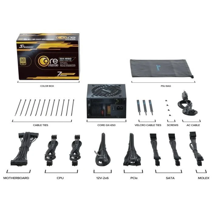 Seasonic 650W BLACK (CORE GX-650-ATX31) (UA)