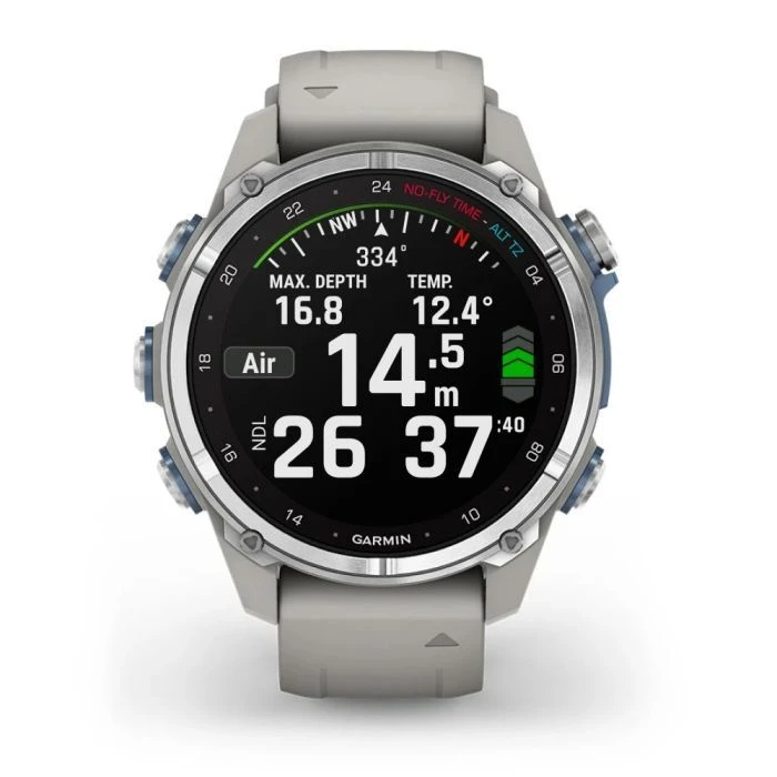 Смарт-часы Garmin Descent Mk3, 43mm, Passvtd Steel/Fog Gry, Dive Computer, GPS дайвінг комп'ютер (010-02753-04) (UA)