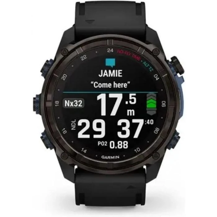 Смарт-годинники Garmin Descent Mk3i, 51mm, Crbn Gry DLC Ti/Blk, Комп'ютер для занурень, GPS (010-02752-11) (UA)