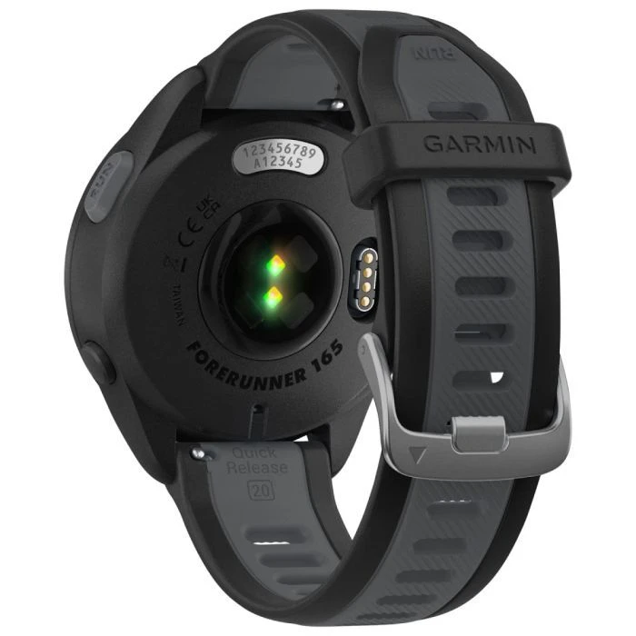 Смарт-годинники Garmin Forerunner 165, GPS, Чорний/Сланцевий сірий, GPS (010-02863-20) (UA)