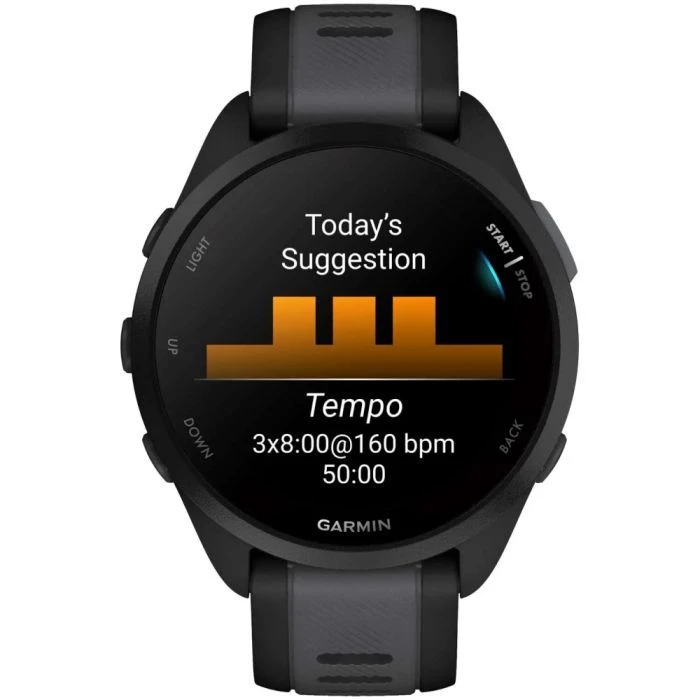 Смарт-годинники Garmin Forerunner 165, GPS, Чорний/Сланцевий сірий, GPS (010-02863-20) (UA)