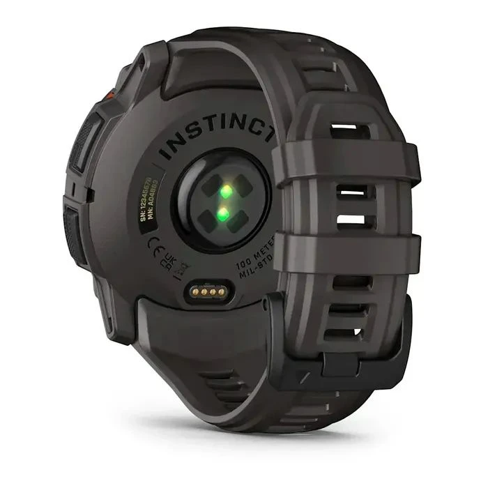 Смарт-годинники Garmin Instinct 3, 50mm, Solar, чорна обвідка з вугільним ремінцем, GPS (010-02935-00) (UA)