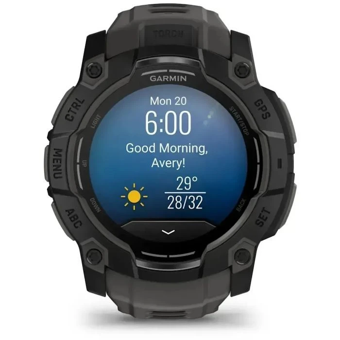 Смарт-часы Garmin Instinct 3, Tactical, AMOLED, 50mm, Black, GPS (010-03020-50) (UA)