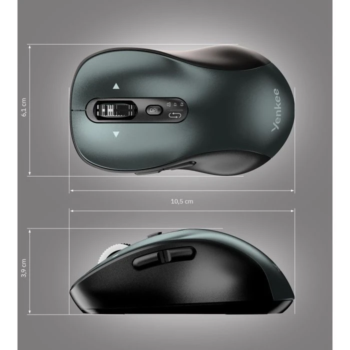 YENKEE YMS 2010BK Gyro Wireless/Bluetooth Black (45025343) (UA)
