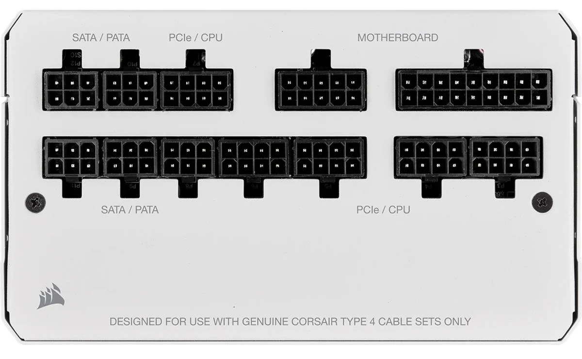 Corsair RM White 850W 80 Plus Gold (CP-9020232-EU) EU Максимальная мощность, Вт: 850 Вт;