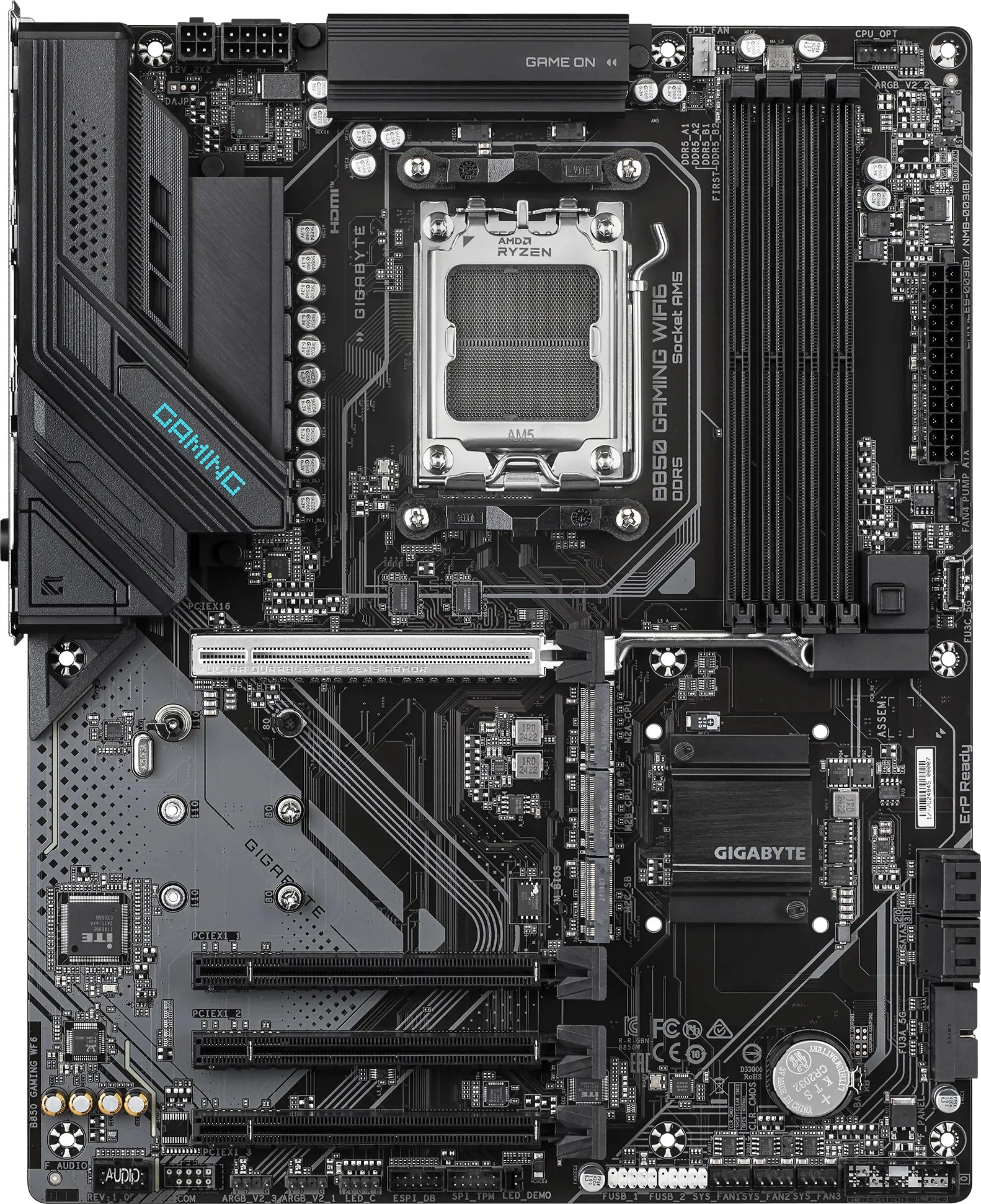 GIGABYTE B850 GAMING WIFI6 (EU) Бренд: GIGABYTE; Тип разъема CPU: Socket