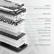 Ajazz AK820 MAX Flying Fish Switch Retro Colour (AK820MAX-FF-R)