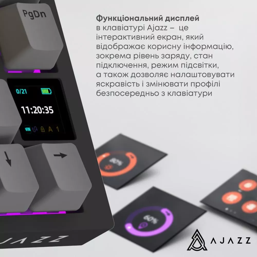 Ajazz AK820 Pro Flying Fish Switch Purple (AK820PRO-FF-PWB)