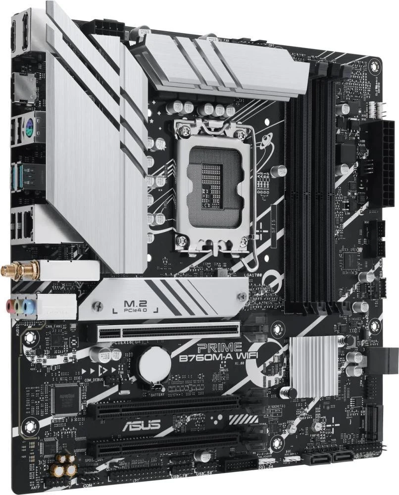 ASUS PRIME B760M-A WIFI (90MB1EL0-M1EAY0) Бренд: ASUS; Тип роз'єму CPU: Socket 1700;