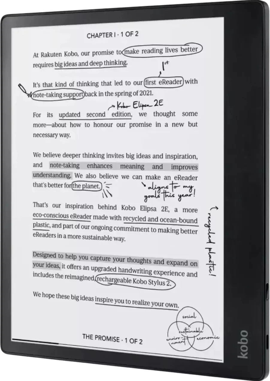 Kobo Elipsa 2E Black (N605-KU-BK-K-BU)