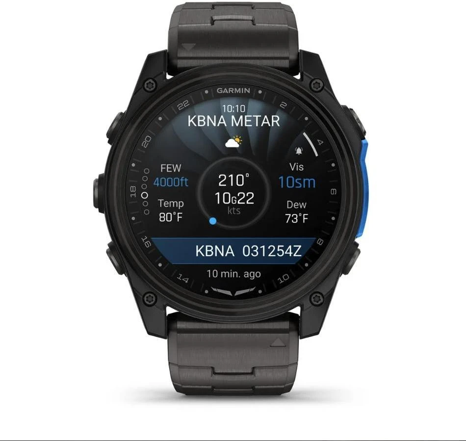 Garmin D2 Mach 2 51mm Carbon Gray DLC Titanium w. Vented Titanium Bracelet (010-02905-31) (UA) Бренд: Garmin; Линейка: D2 Mach 2; iOS: