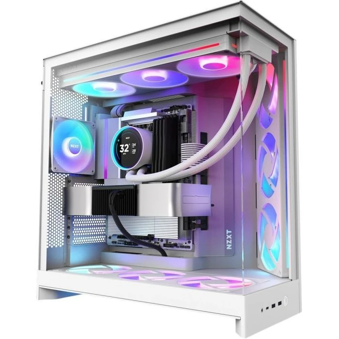 NZXT H9 Flow RGB Dual-Chamber White (CM-H92FW-R1) (UA) Типоразмер: Miditower; Способ