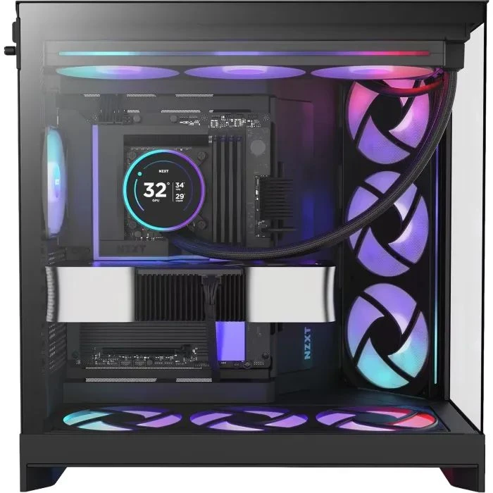 NZXT H9 Flow RGB Dual-Chamberl Black (CM-H92FB-P1) (UA) Типоразмер: Miditower; Способ