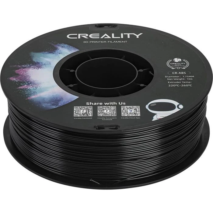 Пластик для 3D-принтера Creality ABS 1кг, 1.75мм, black (3301020035) (UA)
