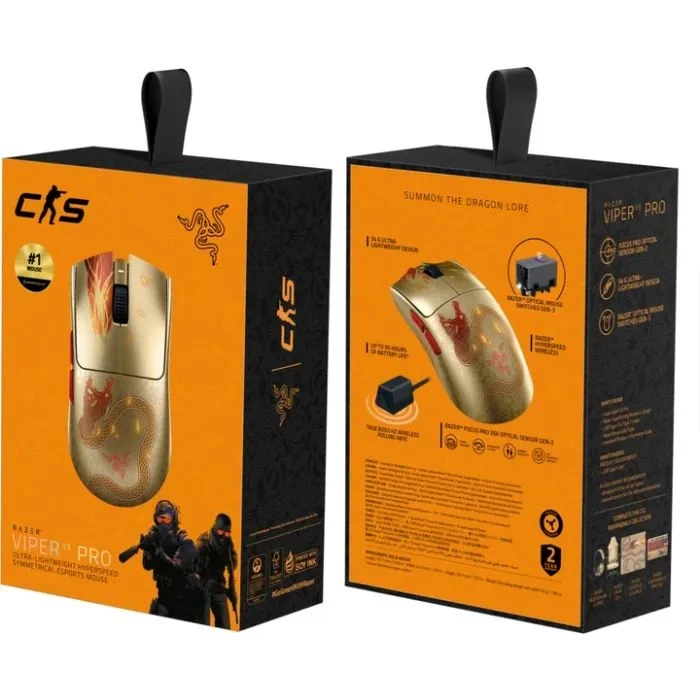 Razer Viper V3 Pro Wireless/USB Counter-Strike 2 Edition (RZ01-05120800-R3M1) (UA) Тип: Ігрові; Підключення: