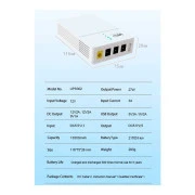 RCI для роутера WGP 27W вх:5.5x2.1, вих:5.5x2.5 12V/2A, 9V/1A, USB (UPS302 / 560580) (UA)