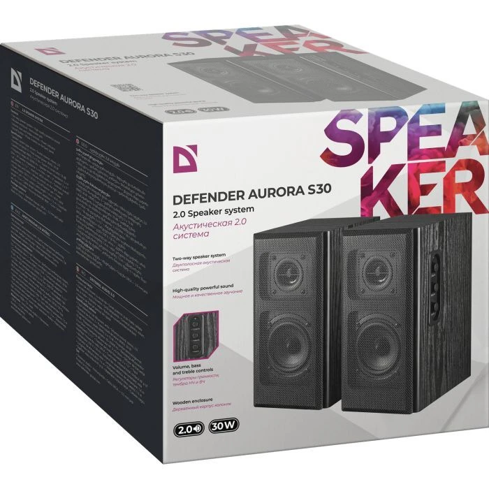 Defender Aurora S30 30Вт USB Black (65431) (UA)
