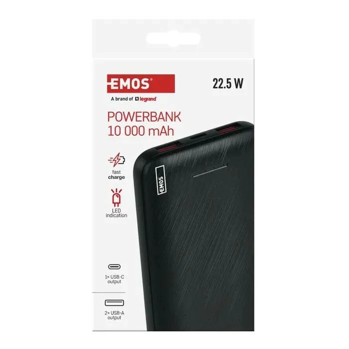 EMOS 10000mAh AlphaQ3, 22.5W, black (B0571B) (UA)