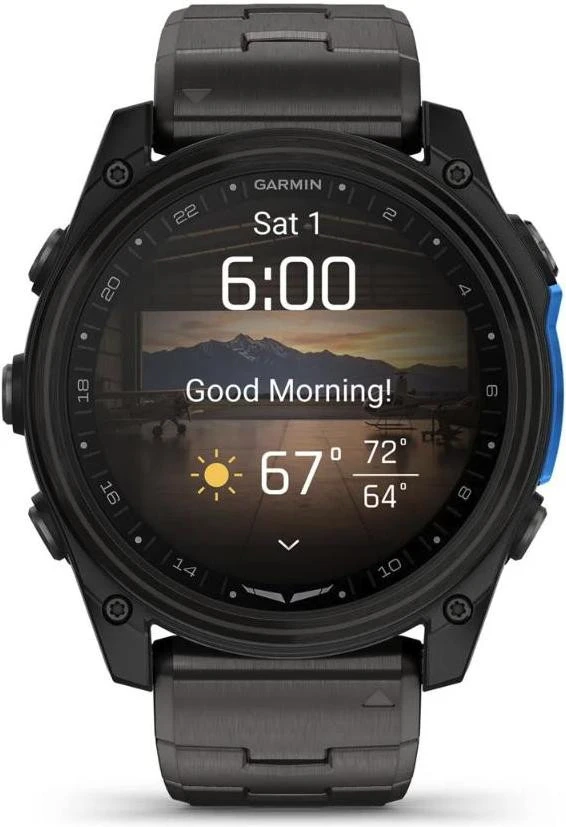 Garmin D2 Mach 2 51mm Carbon Gray DLC Titanium w. Vented Titanium Bracelet (010-02905-31) (UA)