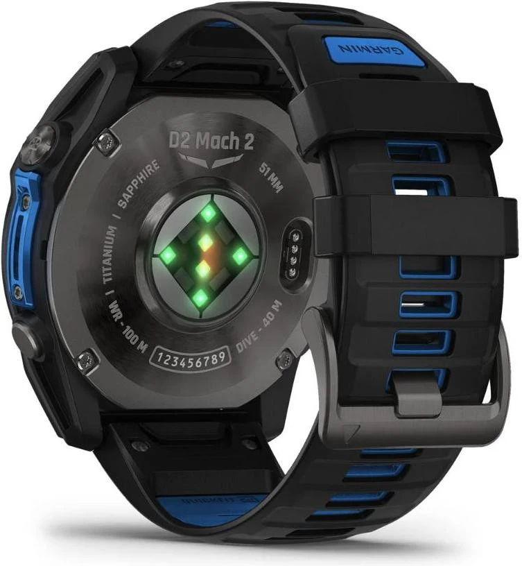 Garmin D2 Mach 2 51mm Carbon Gray DLC Titanium w. Vented Titanium Bracelet (010-02905-31) (UA)