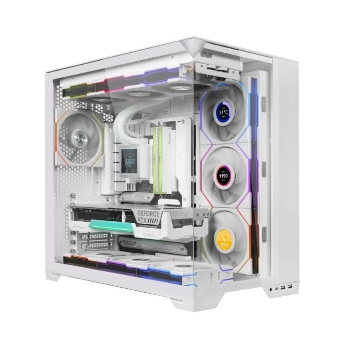 Кулер для корпуса Lian Li Повітряне охолодження для ПК LIAN LI UNI Fan TL WIRELESS LCD 120-1 REVERSE, (G99.12RTLLCD1W1W.00) (UA)