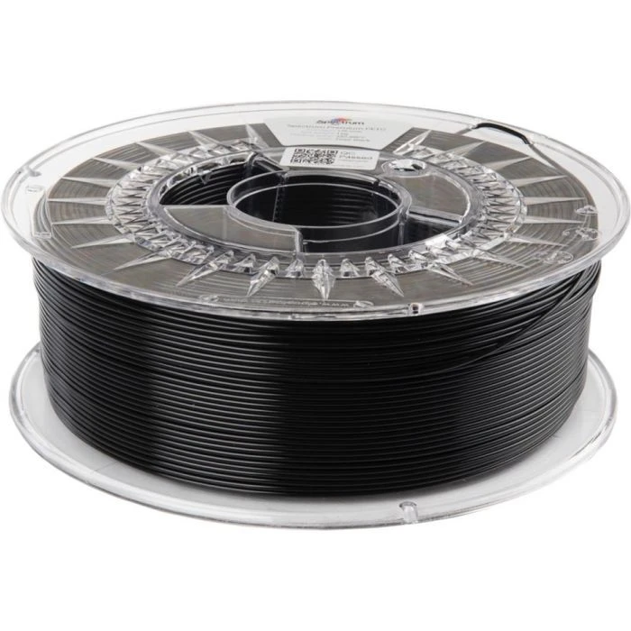 Пластик для 3D-принтера Spectrum PET-G Premium 1.75mm DEEP BLACK 1kg (RAL 9017) (80056) (UA) Тип пластику: PETG; Діаметр: 1.75 мм;