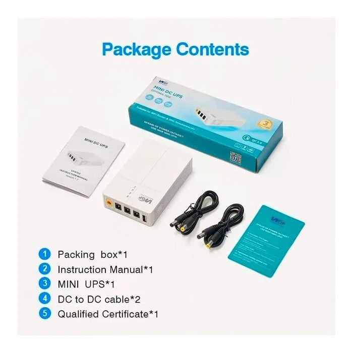 RCI для роутера WGP 27W вх:5.5x2.1, вих:5.5x2.5 12V/2A, 9V/1A, USB (UPS302 / 560580) (UA)