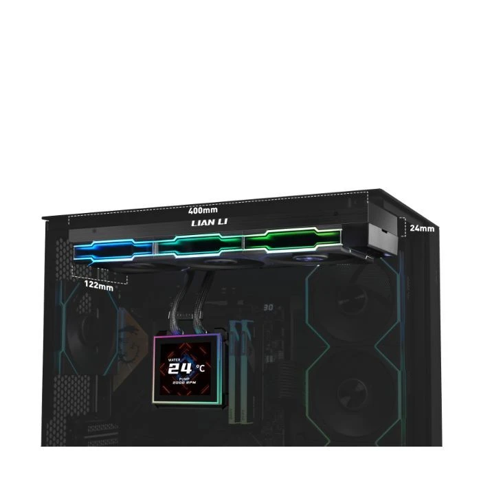 Система жидкостного охлаждения Lian Li HydroShift II LCD-S 360CL Black (G89.GHS2LCDS36CB.00) (UA)
