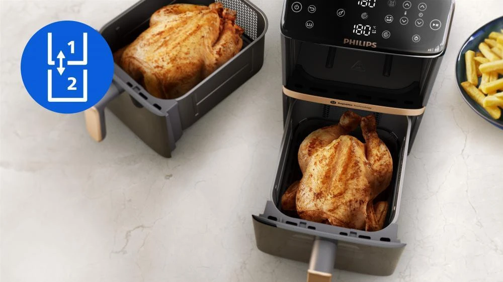 Мультипечь Philips Ovi Stacked Dual Basket Series 4000 NA462/70 Бренд: Philips; Мощность, Вт: 2750;