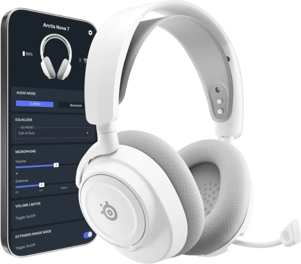 Навушники з мікрофоном SteelSeries Arctis Nova 7P Wireless Gen 2 White (61745) (UA)