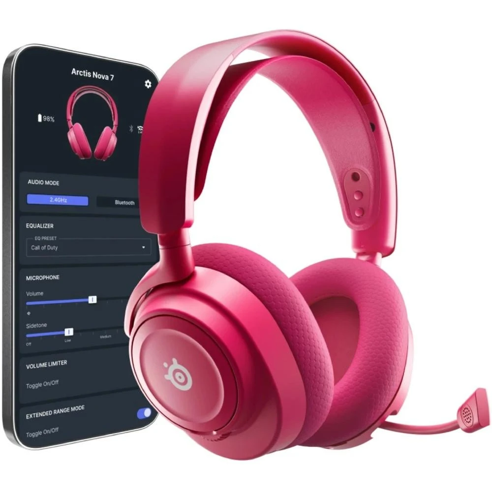 Наушники с микрофоном SteelSeries Arctis Nova 7X Wireless Gen 2 Magenta (61760) (UA)