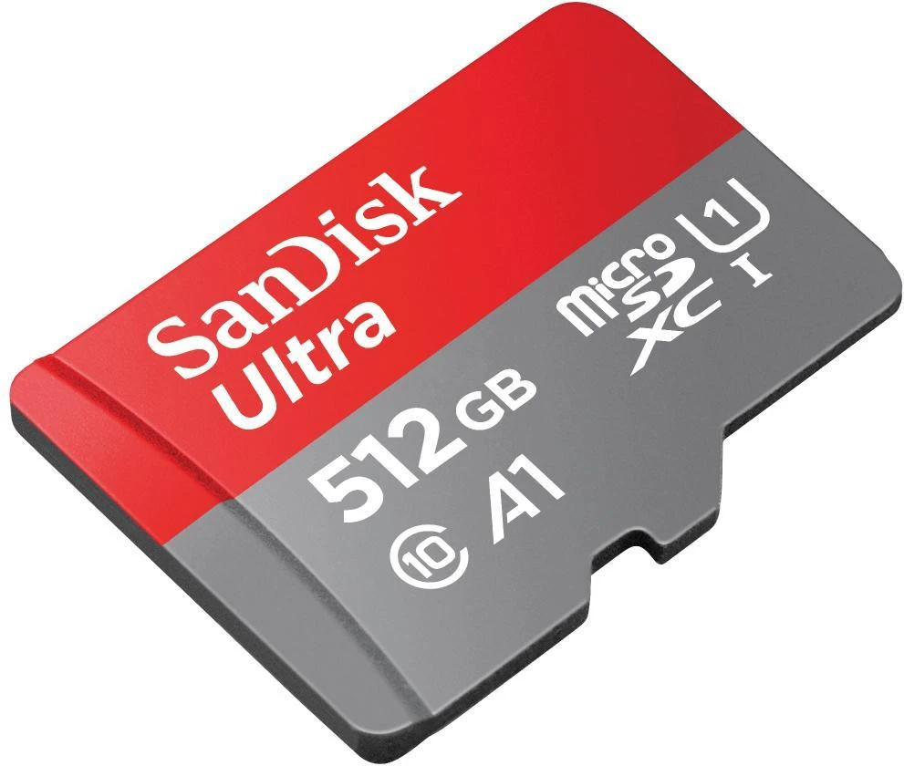 SanDisk 512 GB microSDXC UHS-I Ultra A1 + SD adapter (SDSQUAC-512G-GN6MA) Бренд: SanDisk; Объем памяти, ГБ: 512;