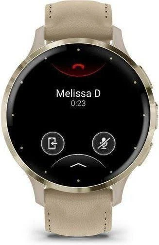 Смарт-часы Garmin Venu 3S Soft Gold S. Steel Bezel w. French Gray Case and Leather Band (010-02785-55)