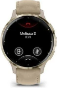 Смарт-часы Garmin Venu 3S Soft Gold S. Steel Bezel w. French Gray Case and Leather Band (010-02785-55)