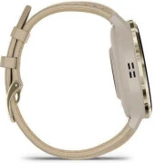 Смарт-годинники Garmin Venu 3S Soft Gold S. Steel Bezel з корпусом French Gray та шкіряним ремінцем (010-02785-55)