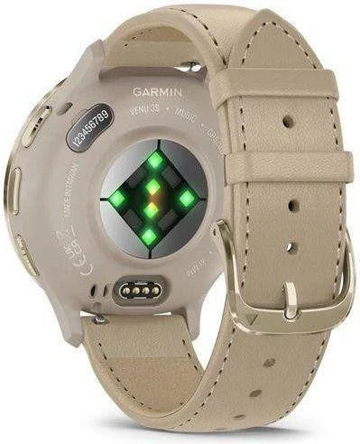 Смарт-годинники Garmin Venu 3S Soft Gold S. Steel Bezel з корпусом French Gray та шкіряним ремінцем (010-02785-55) Бренд: Garmin; Лінійка: Venu 3; iOS: є;