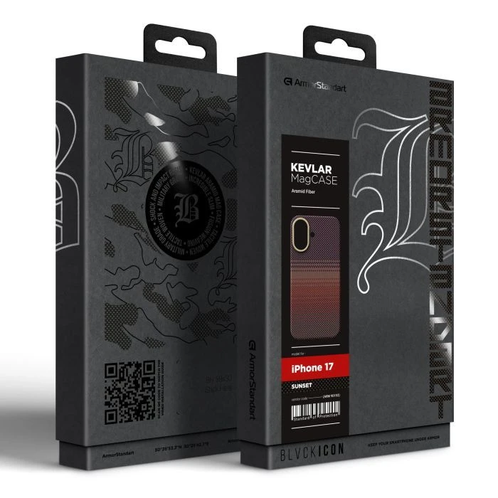 Чехол для мобильного телефона Armorstandart BlackIcon Kevlar MagCase Apple iPhone 17 Sunset (ARM90153) (UA)