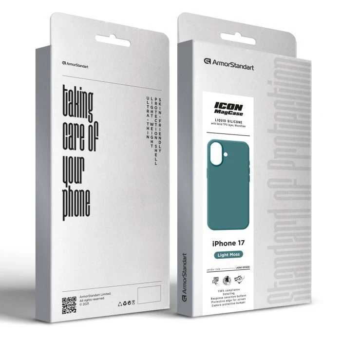 Чехол для мобильного телефона Armorstandart Icon2 MagCase Apple iPhone 17 Light Moss (ARM89580) (UA) Тип чехла для телефона: