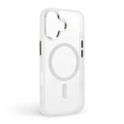 Чехол для мобильного телефона Armorstandart Unit MagCase Apple iPhone 17 Clear Silver + Orange Button Set (ARM90581) (UA)