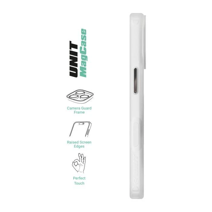 Чохол для мобільного телефону Armorstandart Unit MagCase Apple iPhone 17 Clear Silver + Orange Button Set (ARM90581) (UA) Тип чохла для телефону: