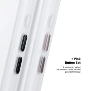 Чехол для мобильного телефона Armorstandart Unit MagCase Apple iPhone 17 Clear Silver + Pink Button Set (ARM90580) (UA)