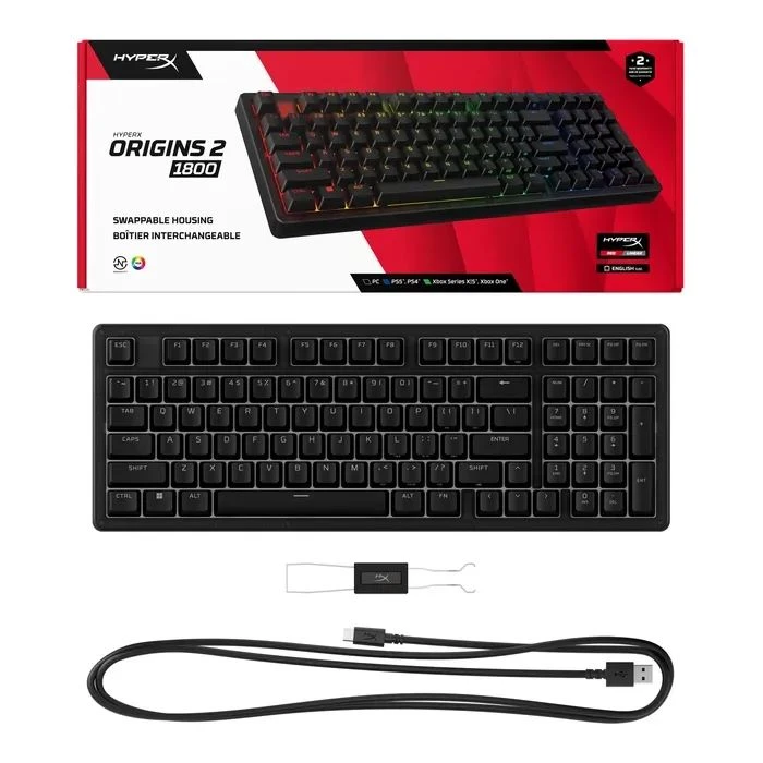 HyperX Origins 2 1800 HX Red USB UA Black (B4QS4AA) (UA) Тип: мультимедийная,с