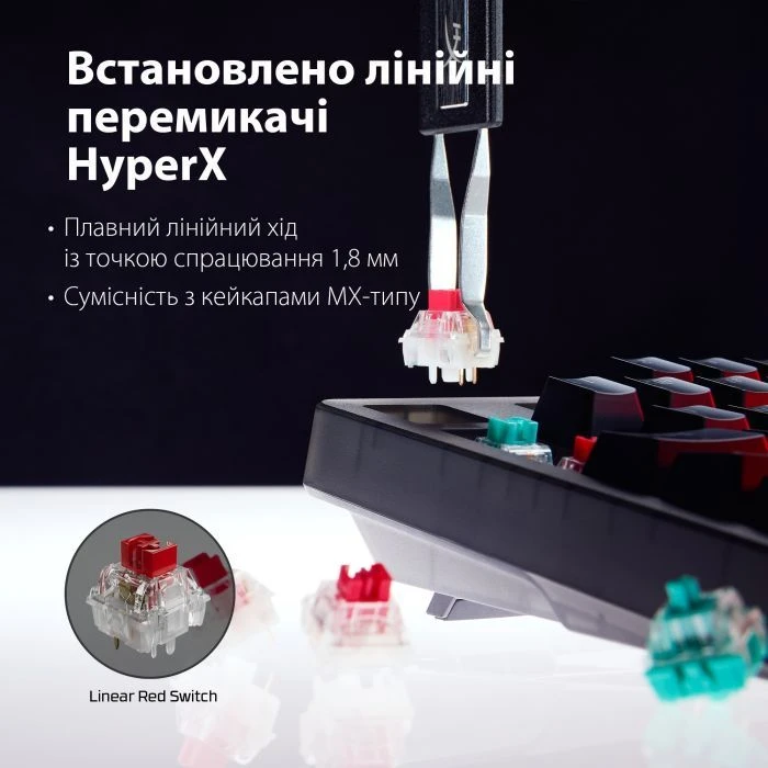 HyperX Origins 2 65 HX Red USB UA Black (B4QS3AA) (UA) Тип: мультимедийная,с
