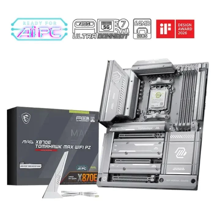 MSI MAG X870E TOMAHAWK MAX WIFI PZ (911-7E84-001) (UA) Сокет: AM5; Підтримка процесорів: