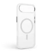 Чохол для мобільного телефону Armorstandart Unit MagCase Apple iPhone 17 Air Clear Silver + Pink Button Set (ARM90584) (UA)