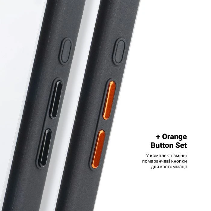Чохол для мобільного телефону Armorstandart Unit MagCase Apple iPhone 17 Black + Orange Button Set (ARM90579) (UA)