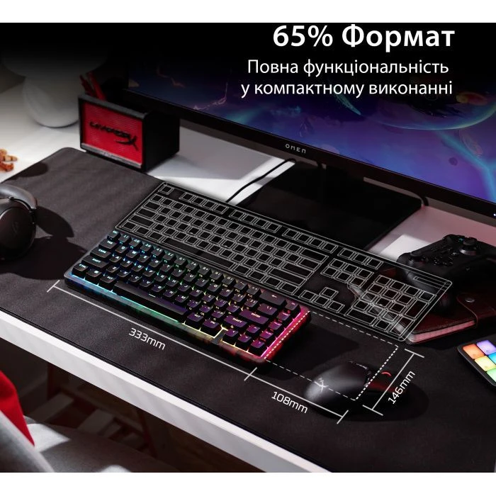 HyperX Origins 2 65 HX Red USB UA Black (B4QS3AA) (UA)